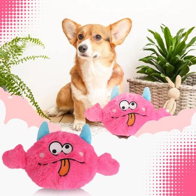 Interactive Dog Toy Activity Ball For Dogs With Batteries, Automatic Moving Ball And Plush Cover For Small And Medium Dogs To Dog Toy Squeaky