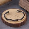 Fashion Vintage Twisted Knotted Twisted Thorn Opening Bracelet Stainless Steel Simple Design Trendy Party Jewelry Gift