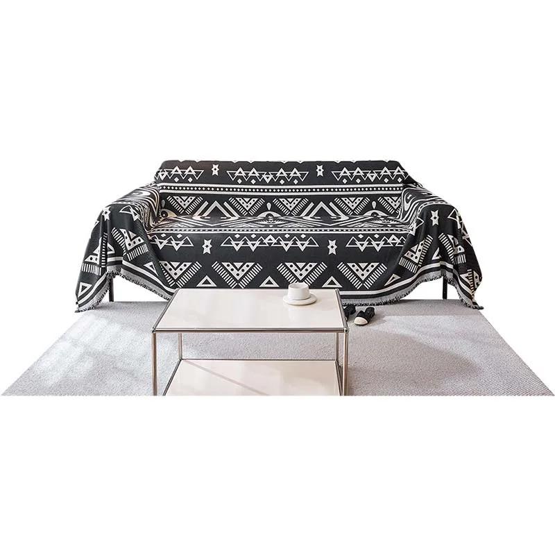 Slipcover Chenille Four Season Universal Bohemian Style Double Sided Sofa Cover Towel with Full Coverage Universal All Inclusive