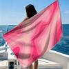 Pink Gradient Wave Swirl Beach Towel Ultra-fine Fiber Quick Drying Absorbent Beach Swimming Vacationvacation Essentials Gifts