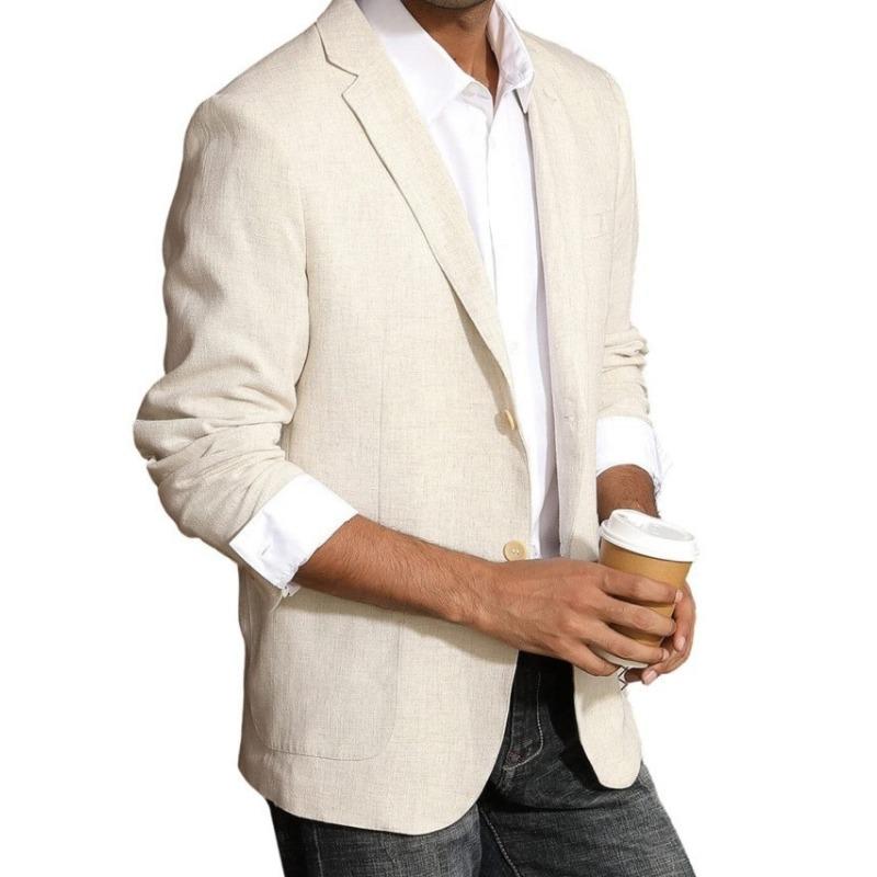 Blazer Uomo Casual Business Stampato Doppiopetto Autunno Taglia Grande
