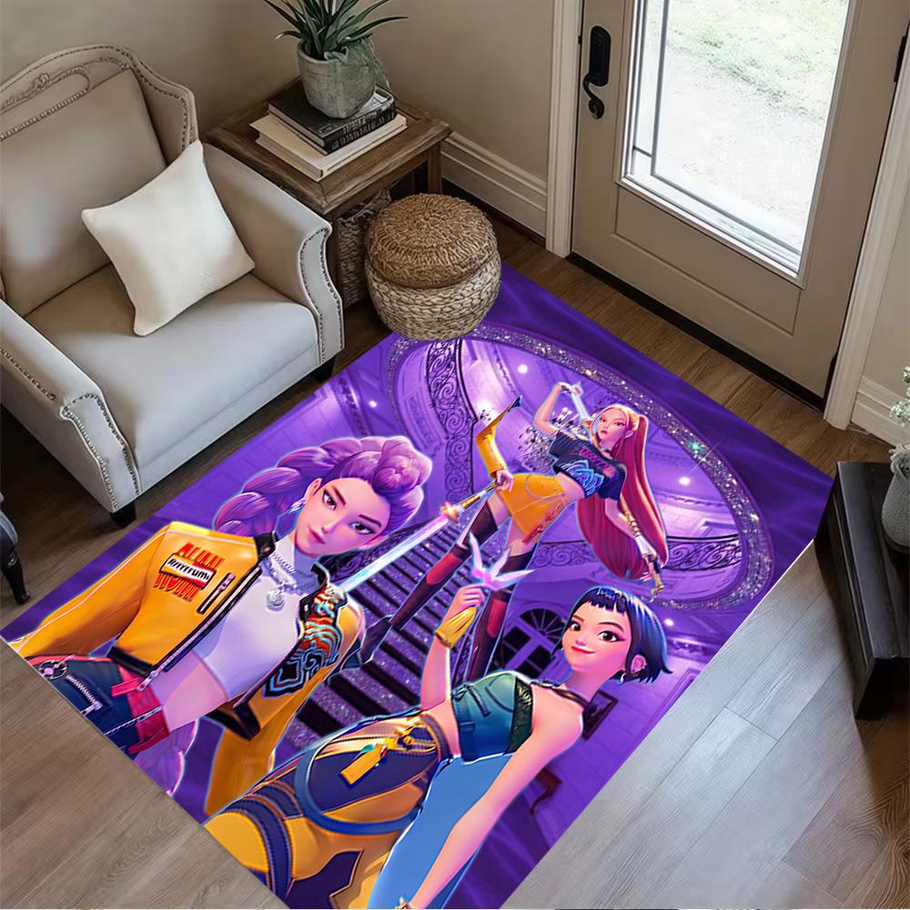 Neon Stars Dance Party Carpet Suitable for Game Room Bedrooms Kitchen Hallway Antislip Carpet Decorate Offices