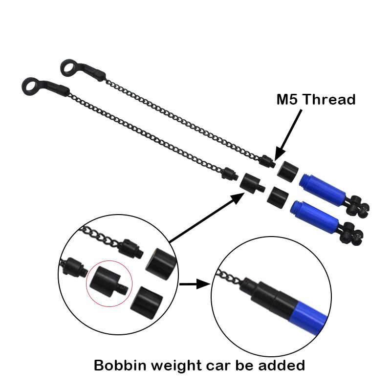 Jednodílné Cívky pro lov kaprů Swingers Signalizátory záběru Kovový řetízek 4 barvy Signalizátor záběru Rybářské potřeby pro rybářský prut Terminál náčiní Příslušenství