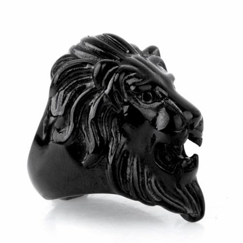 Rock Gothic Schmuck Punk Löwenkopf Ring Herrenring