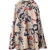 Losse literair retro bloemen katoen en linnen blouse grote maat alleskunner lange top