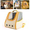 Katzenrucksacktrage Tasche Transparent Orange Limonade Farbblock Einfache Reinigung Modische Haustiertrage für