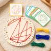 Winding Pattern Peg Board with Yarn Hands-on Craft Kit Educational for Children