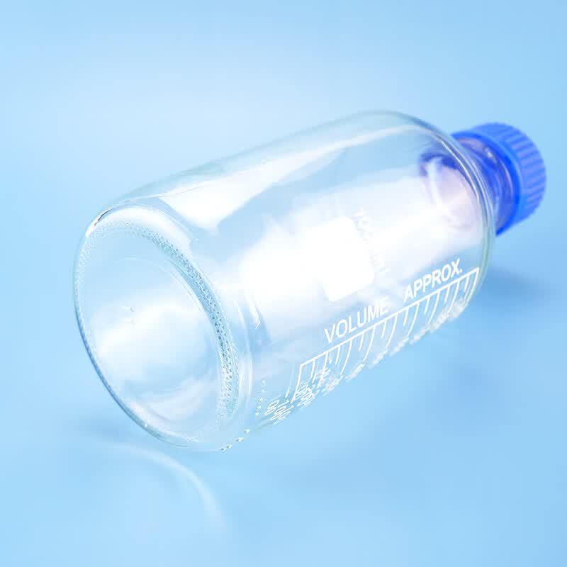 Bing Yu Transparent High Borosilicate Reagent Bottle with Blue Screw Cap