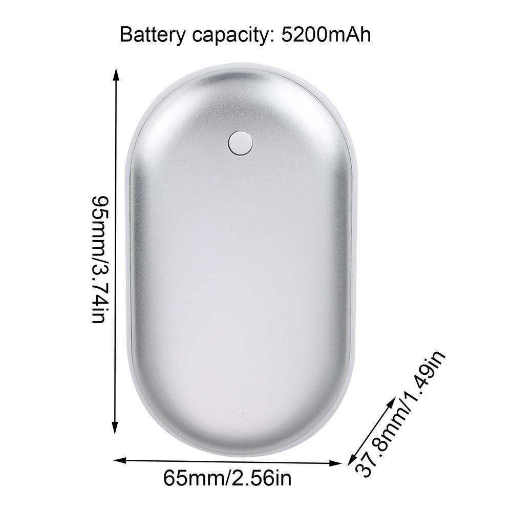 Hand Warmer Rechargeable Winter Pocket Heater Portable Hand Warmer 2 in 1Electric Hand Warmer Fast Heating Winter Warm Gifts