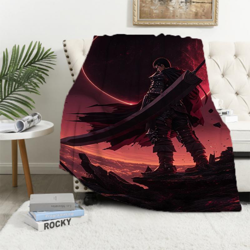 1 pezzo Giappone Anime Berserk Coperta Microfibra Biancheria da Letto Coperta da Campeggio Lusso Soffice Portatile Ufficio Ipoallergenica Flanella