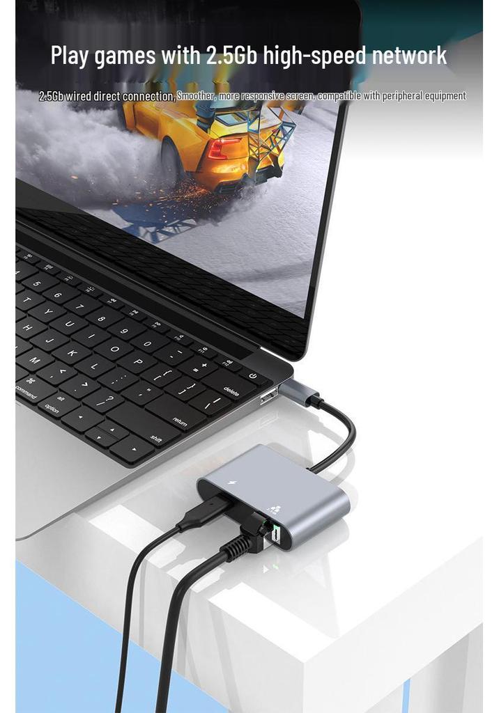 USB-C to 2.5G Ethernet Adapter with 100W PD Charging Dock