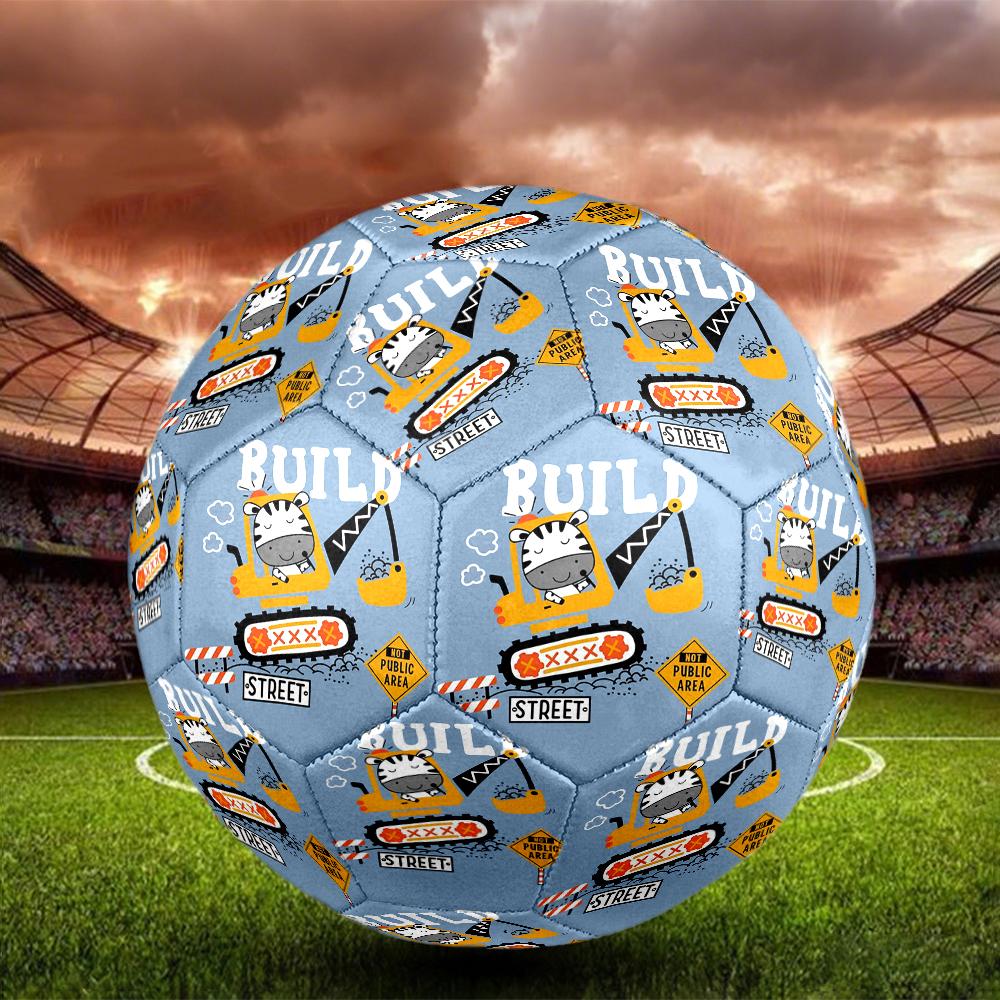 Excavator Theme Size 5 Soccer Ball, Suitable for Both Indoor and Outdoor Matches, a Gift Suitable for Everyone.