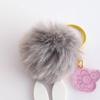 GreenFlash Miffy Fur Acrylic Keychain, Gray, BM-456