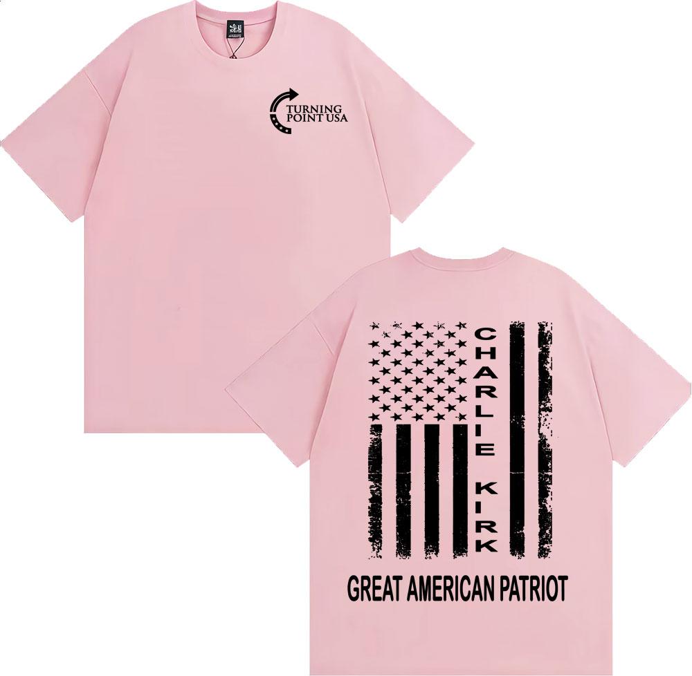 Pray for Charlie Kirk Great American Patriot Tshirts for Men High Street 90s Vintage T Shirt Unisex Fashion Cozy Cotton Tshirt