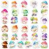 56 Anthropomorphic Mushroom Stickers, Creative Children'S Cartoon Cute Mushroom Hat Decorative Waterproof Sticker