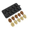 Skull Cookie Mold 10-cavity Halloween Silicone Cake Molds Halloween Kitchen Baking Pan For Cookie Pudding Chocolate Pastry