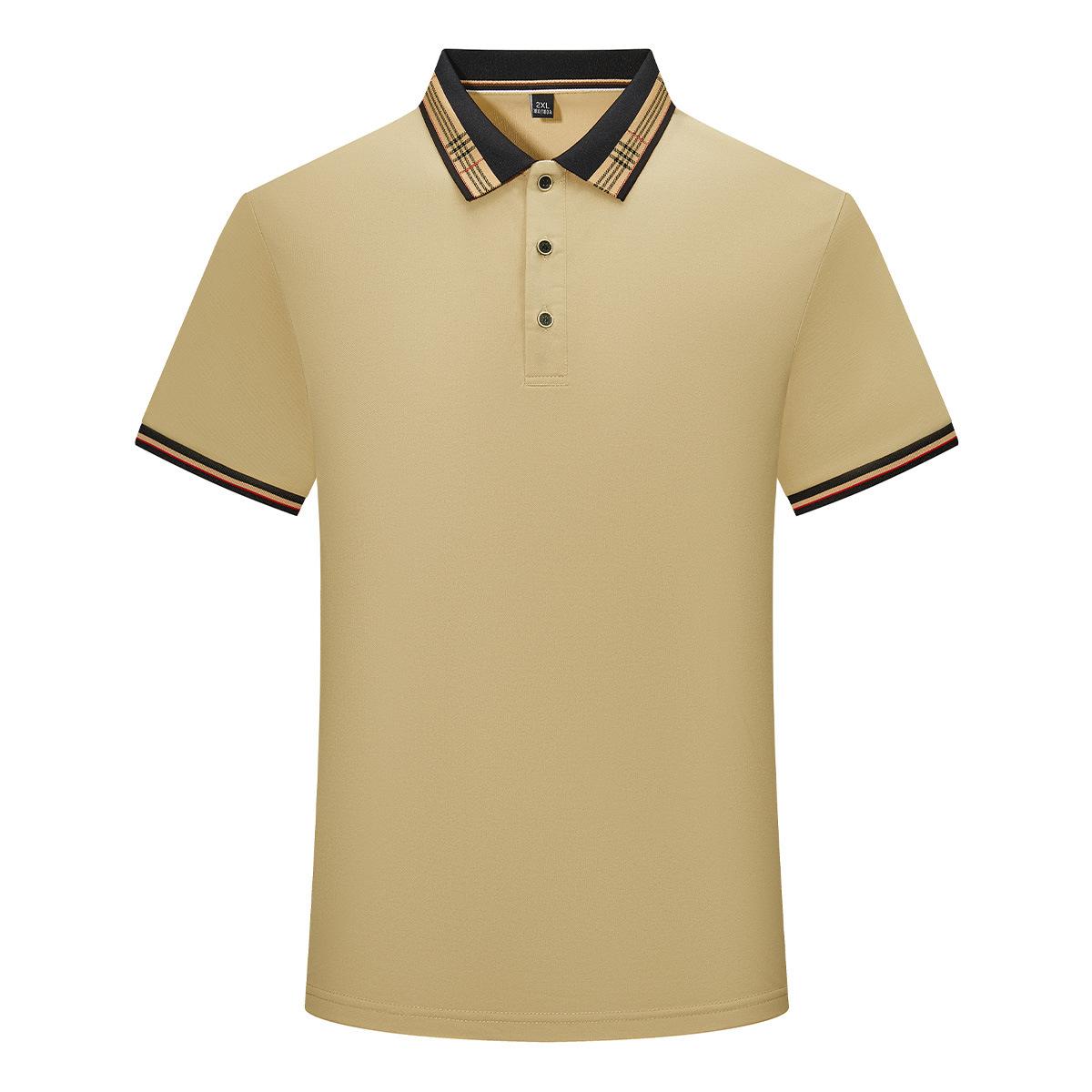 

Повседневная рубашка поло с короткими рукавами и лацканами, хлопковый топ с короткими рукавами 4XL