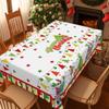 1 Piece Christmas Round And Rectangular Tablecloth, Whoville Style, Various Sizes, Huvel Carnival Celebration Lantern Print Pattern Tablecloth, Christ