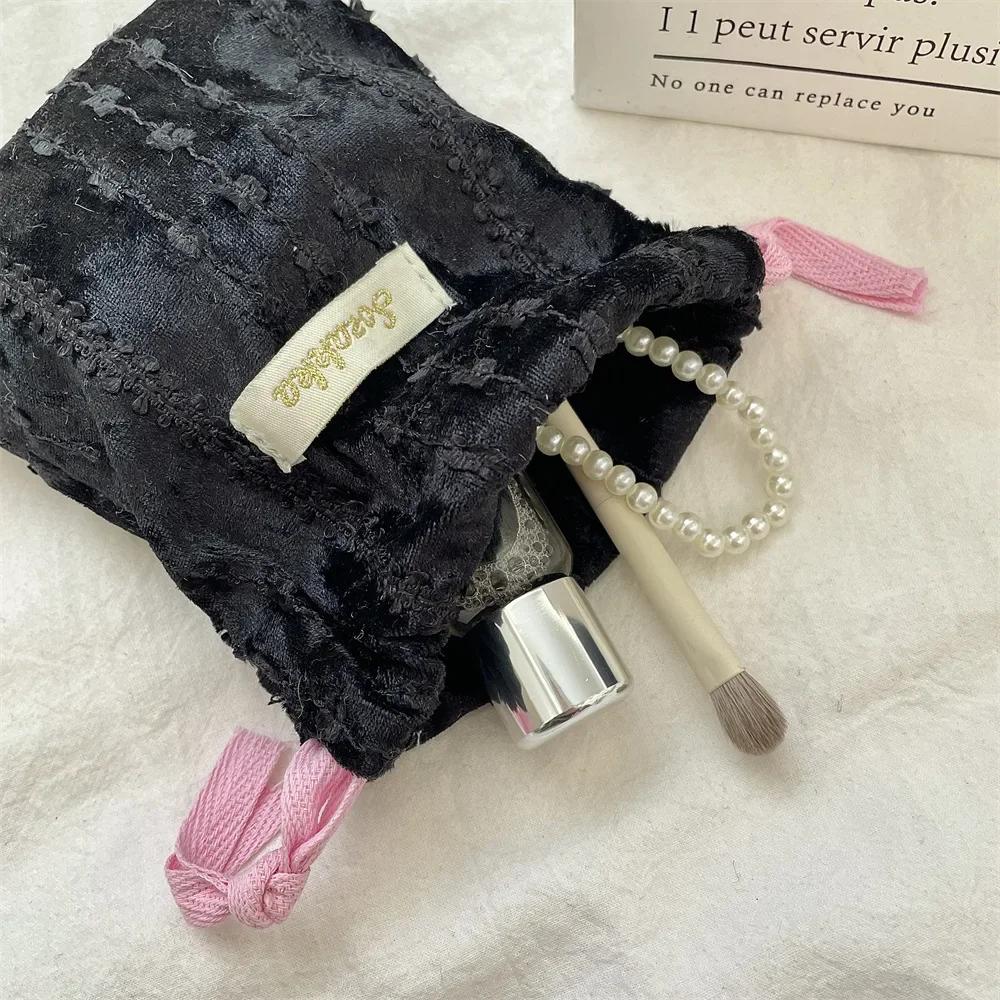 Cloth Drawstring Bag Travel Organizer Storage Pouch for Jewelry Cosmetics Coins Keys Christmas Gift Packing Bags
