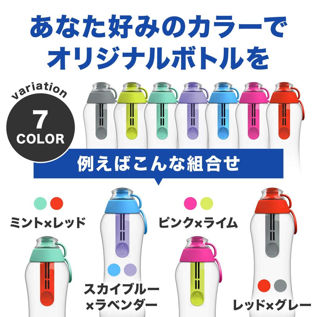 DAFI Portable Water Purifier Bottle with Cartridge (Lime, 300ml) [Japan Specification/Official Japanese Product]