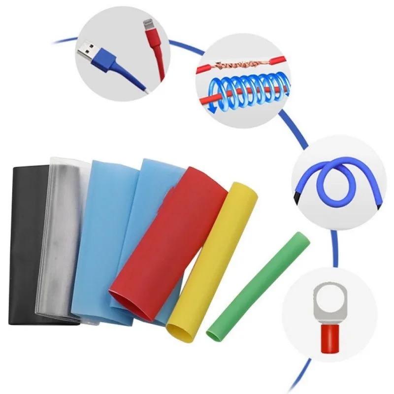 Insulation Sleeving Heat Shrink Tube Thermoresistant tube Kit Polyolefin Heat Shrink Tubing Wire cable Waterproof Shrink 2:1