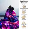 1Pc Energetic Neon Lights Blanket Soft Throw Blanket For Home Bedroom Bed Sofa Travel Office Solid Christmas Blanket