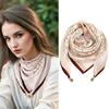 106x65cm Necklace Gift Silk Scarf Elegant Painted Pattern Versatile Neck Scarf Luxury Magnetic Closure French Style Multi-Color