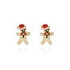 Christmas Santa Snowflake Earrings Cane Candy Bells Elk Earrings Christmas Hat Earrings