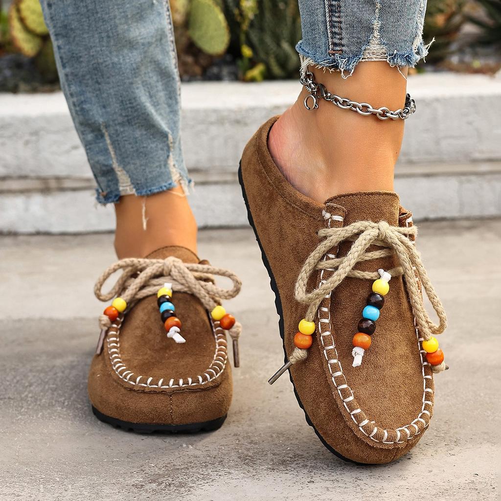 Women's Causal Footbed Clogs Comfortable Round Closed Toe Walking Backless Loafers Women's Lightweight Slip-ons Mules Shoes Vegan Suede Clogs Sandals