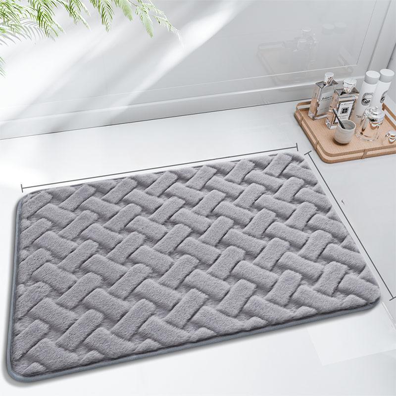 Schwamm Badezimmer Kaschmir Verdickungsmatte Bad Rutschfeste Teppiche In Waschbecken Badewanne Boden Teppich Duschraum Fußmatte Memory-Schaum 3D-Pad
