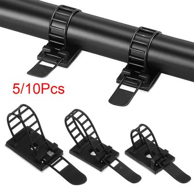 5/10ks Nastavitelné stahovací pásky Samolepící držáky Kabelové spony Plastový síťový drát Napájecí kabel Svorka na kabely do auta