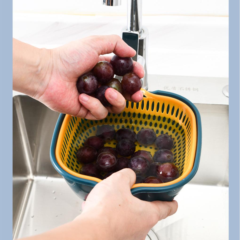 6X Drain Basket Washing Basin Storage Rack On Wheels Large Capacity Convenience Household Accessories Home Supplies