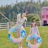 Retro Striped Inflatable Swimming Ring