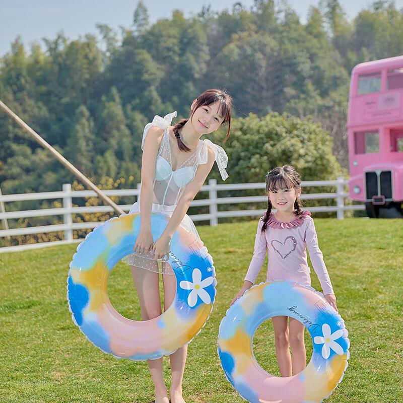 Retro Striped Inflatable Swimming Ring