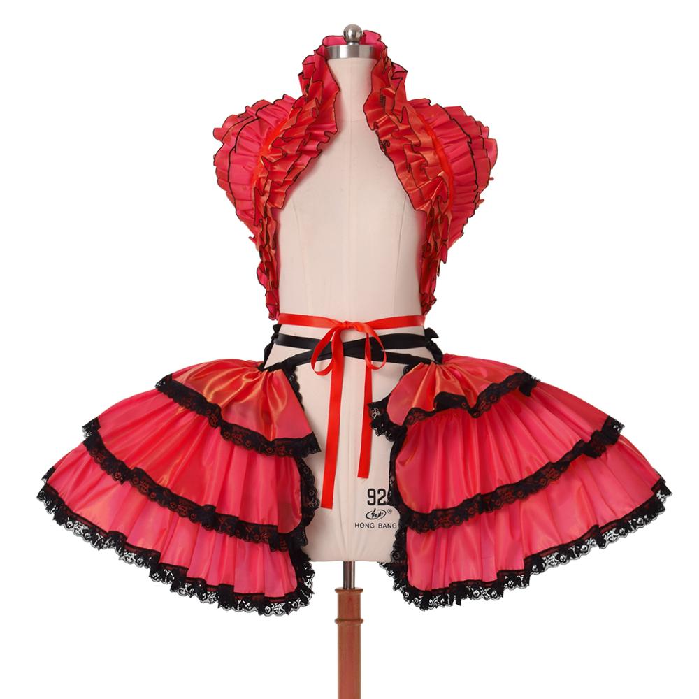 Corset Crop Bustle Dress Women Carnival