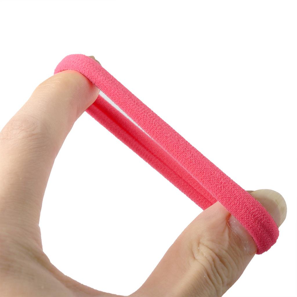 Solid Colors Seamless No Crease 4cm Hair Tie Elastic Nylon Ponytail Holders Fabric Hair Ropes Accessories for Toddlers Women