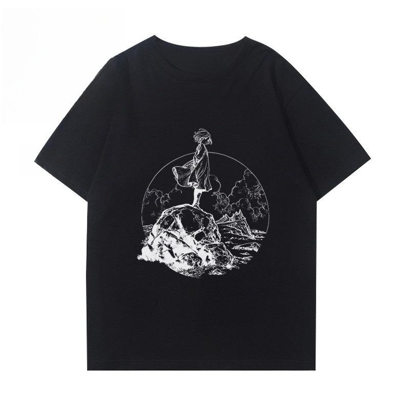 Witch Hat Atelier Coco Tshirt White Cotton Tee With Character  Logo Print Oversized Casual Streetwear For Anime Fans