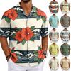 Men's Hawaiian Print Cuban Collar Short Sleeve Shirt for Summer Casual Beachwear