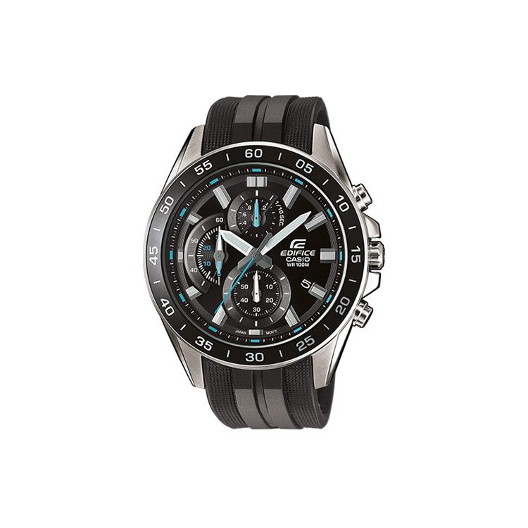 CASIO EDIFICE Quartz Movement Resin Strap Watch Men s Watches Black Dial EFV-550P-1AVUEF