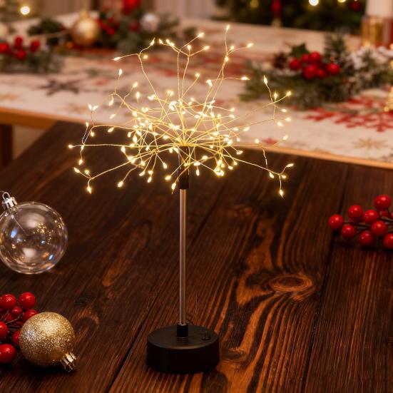LED Starburst Table Lamp 120 Lights USB Fairy Lights Elegant Desk Lamp for Home Decor Wedding Centerpiece Lighting
