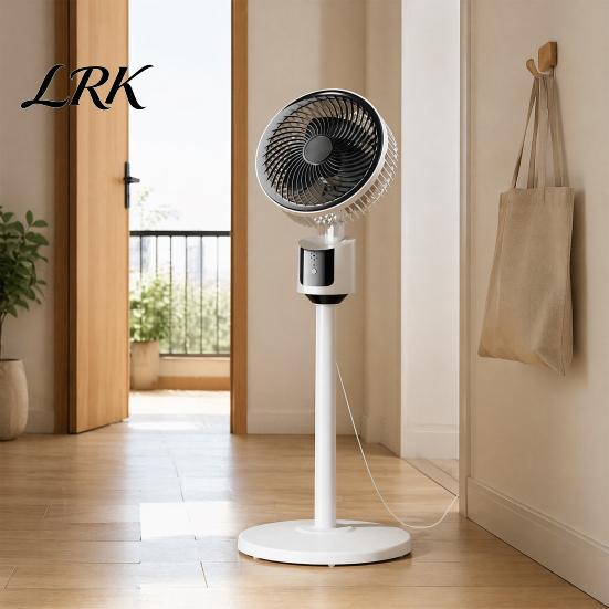 Anti-tip Base Fan Mini Floor Fan, Portable USB Air Circulation for Home Office, 3 Wide Angle Blade Speed Quiet Stand with 5m Airflow, Oscillating
