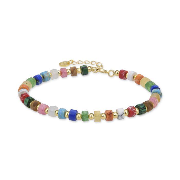 Bracelet - LUXENTER - Ihun - Argent 925 - Or jaune 18K - Cristal multicolore