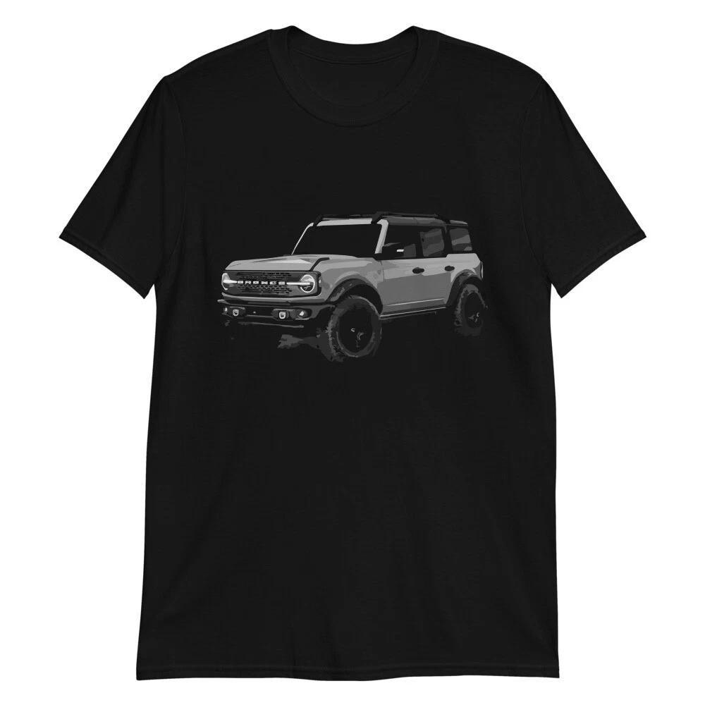 

2021 Bronco Short-Sleeve Unisex 100% Cotton T-shirt Mens Tees Top 2XL
