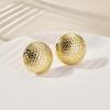 European and American jewelry ins niche design sense heavy industry metal stud earrings fashionable gold light luxury versatile earrings