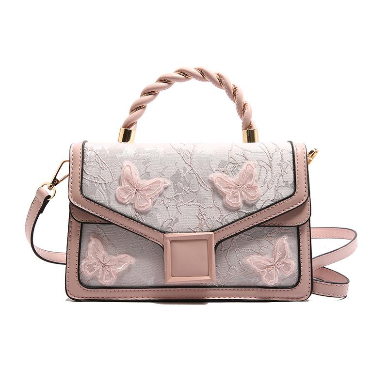 Women's Portable Small Bag Women's Bag New Fashion Embroidered Shoulder Bag Versatile Messenger Small Square Bag