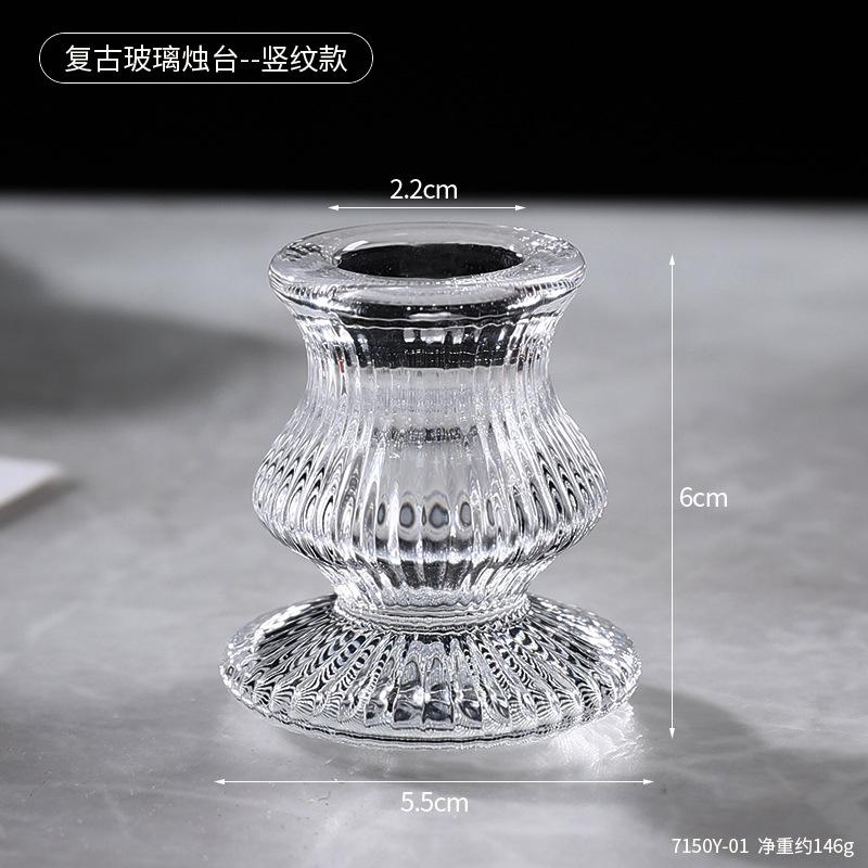 Nordic Simple Crystal Glass Candlesticks Are for Table Weddings Light Luxury Romantic Atmosphere Decorations Photo Props