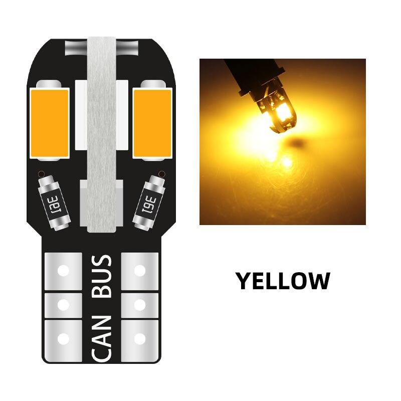 10PCS T10 Led W5W 5730 8SMD Car Interior Lights 168 194 LED Bulb For Car Lamps Car Side Bulbs Car License Plate Lamps