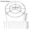 Kitchen Vertical Skewers Holder Round Air Fryer Grill Rack Detachable Grill Kebab Rack with Steel Sticks