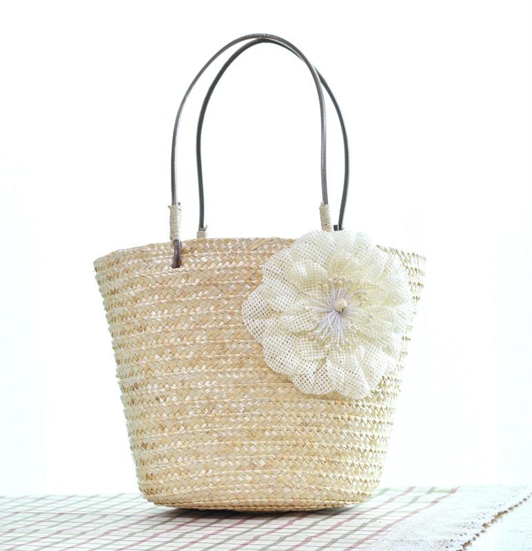 small straw beach bag