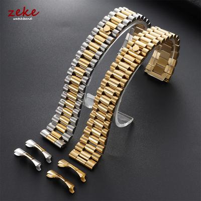 20mm 21mm 22mm Luxury Solid Watch Bracelet 304L Stainless Steel Folding Clasp Wristband for Rolex Men Women Watch Accessories